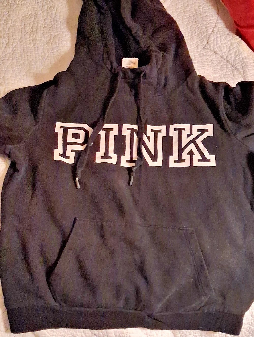 Victoria's Secret PINK Hoodie Black & White Size Small Hoodie